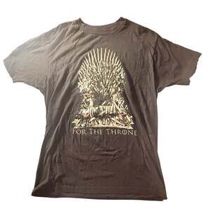 Game of Thrones For The Throne Iron Throne Graphic T-Shirt Large
